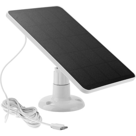 Überwachungskamera-Solarpanel, 4 W USB-Solarpanel-kompatible DC 5 V wiederaufladbare Überwachungskamera, Kamera-Solarpanel mit 3 Meter Kabel