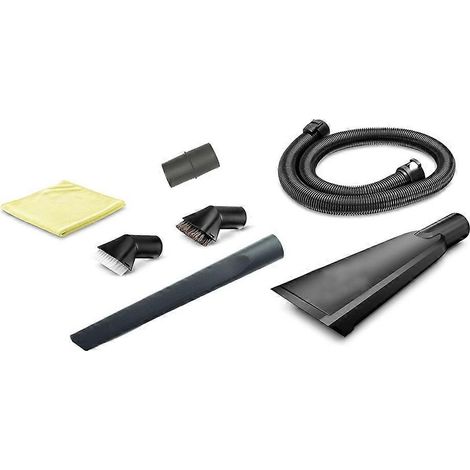 Kit de nettoyage intérieur de véhicule pour aspirateurs Kärcher, Miele, Bosch et Philips : ensemble de têtes d'aspiration plates de 35 mm. (1/5)