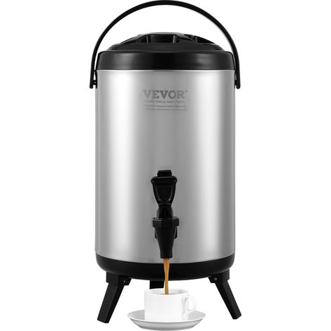 VEVOR Dispensador de Bebidas Aislado Dispensador de Agua Fría y Caliente No Electrico 7,6 L Almacenamiento de Alimentos de Acero Inoxidable Contenedor Aislado 4-6 H con Grifo Portátil para Camping (1/5)