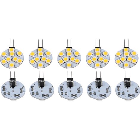 Ampoule Led G4 5050 Smd 9 Led Dc 12V 5W Pour Armoire Camping-Car Bateau - Lot De 10 (1/4)