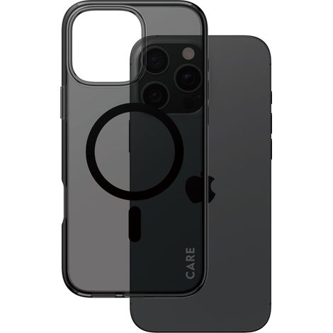 PanzerGlass CARE by ® Flagship Case Smokey Urban Combat m. Schwarz MagSafe iPhone 16 Pro Max, Cover, Apple, Apple - iPhone 16 Pro Max, Schwarz
