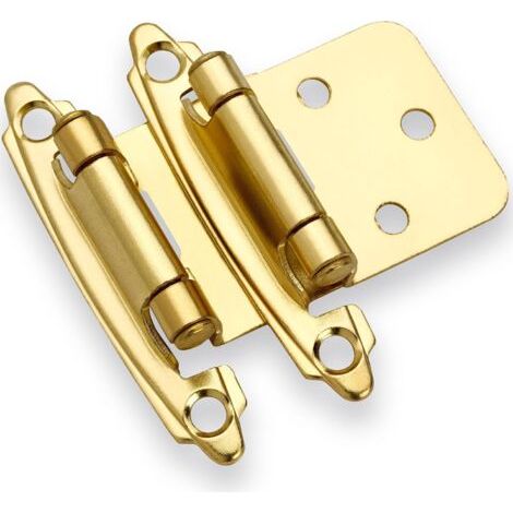 Cerniere a molla per uso domestico - adatte a tutti i tipi di mobili - confezione da 10, colore oro, spessore 1,4 mm (1/4)