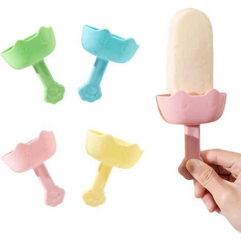 Lot de 4 supports à glace réutilisables pour enfants et tout-petits. (1/5)