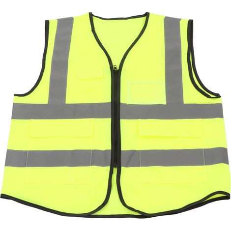 Hochsichtbare, reflektierende Sicherheitsweste aus Polyester, Arbeitskleidung mit Tasche für Bauarbeiter/Ingenieure (1/5)