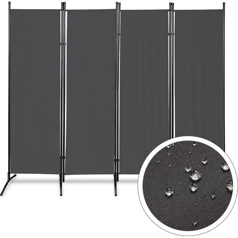 Wolketon Paravent Paravents Balkon Raumteiler mehrere Auswahl Outdoor Trennwand Wand Sichtschutz 4 teilig Anthrazit