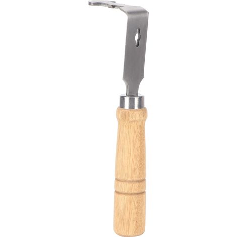Pelle de nettoyage de cadres de ruche avec manche en bois et grattoir en acier inoxydable (1/5)