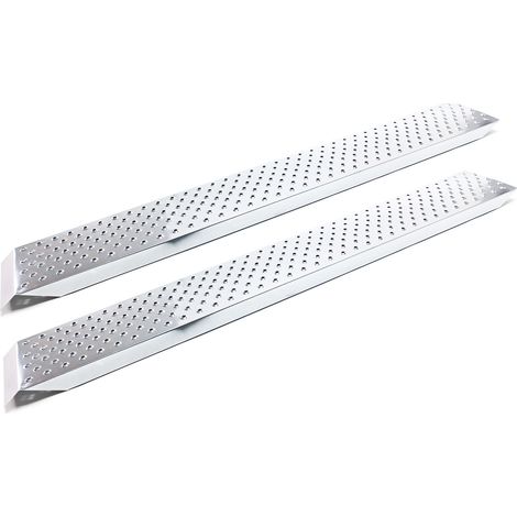 2x rampe di carico per moto in acciaio zincato 160x22,5 cm 400 kg Rampa di salita