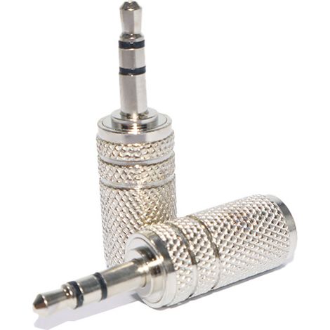 All-metal headphone adapter, 3.5mm male to 2.5mm female audio adapter, large male/female plug to small female plug. (1/4)