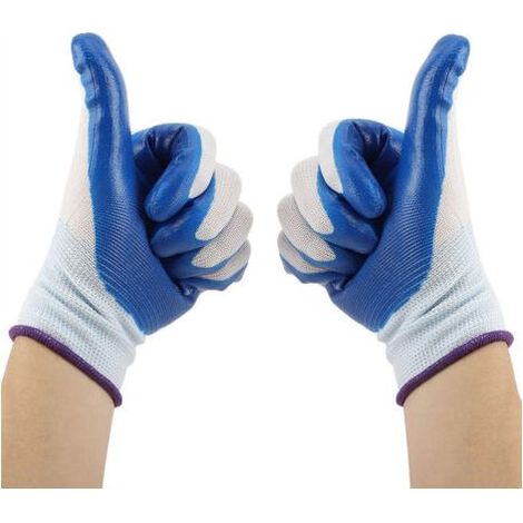 Gants de protection de travail, gants de jardinage résistants à l'huile, ergonomiques, sûrs, flexibles, imperméables, pour le nettoyage du jardin agricole et horticole (1/5)