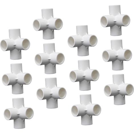 12 Stück Pvc Rohrverbinder stoßfeste und bruchsichere