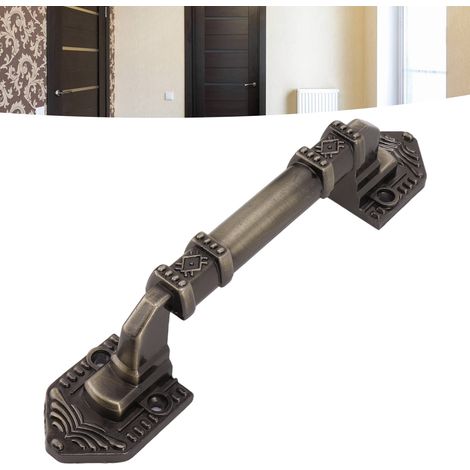 2 jeux de poignées de porte de grange américaines robustes à vendre, poignées de porte en bois, poignées de porte intérieure, poignées de porte d'entrée, grandes poignées en bronze antique à montage e (1/5)