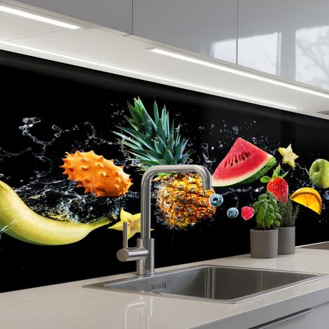 SCHIENALI CUCINA Splash - Frutta - Nero 150x60 cm (1/5)