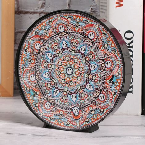 Kit de peinture diamant mandala à faire soi-même (forme brute), veilleuse décorative pour table basse ZXD031