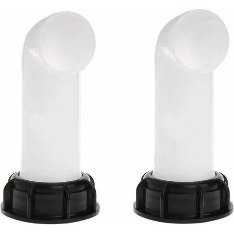 2 pcs Adaptateur de Réservoir D'eau, Vanne Cuve a Eau, Adaptateur de Réservoir de Vidange IBC pour Réservoirs D'eau IBC, Vannes de Tonnage, Irrigation Agricole, Pipelines, Plastique, 60 MM(Bl