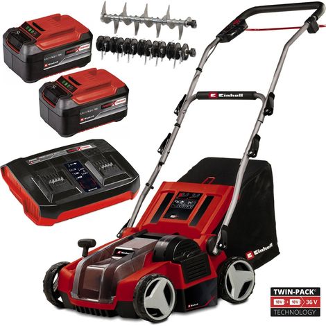 Einhell Twin 18v 36v Cordless Scarifier Aerator 35cm PXC GE-SA 36/35 2x5.2ah Kit (1/5)