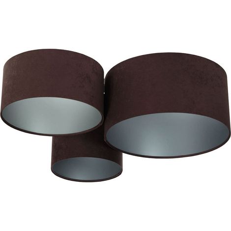 Plafonnier trio 080-018 - Marron, argent