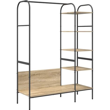 Porte-vêtements Marron 120 x 44 x 160 cm Bois d'ingénierie CFW431876 (1/5)