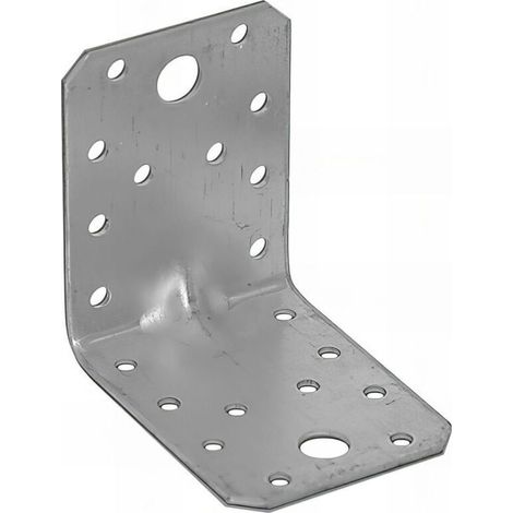 Équerre métallique renforcée galvanisée 70 x 70 x 55 mm, épaisseur 2,0 mm – Lot de 1 pièce (1/2)