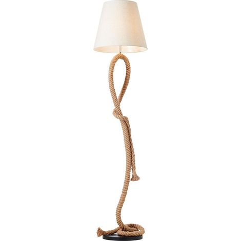 Brilliant – Lampadaire LED Sailor 1,7m – Éclairage intérieur blanc naturel – 1 flamme E27 40W – Avec interrupteur au pied – A++ (1/3)