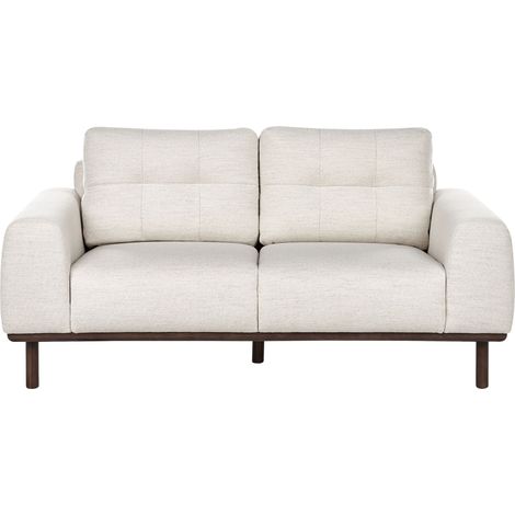 Sofa 2 Seater LAURILA Fabric Light Beige