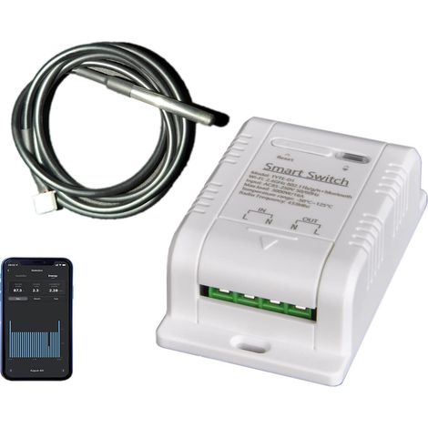 Commutateur WiFi intelligent 16A avec écran pour surveiller la température et l'humidité, contrôle automatique des chaudières et de l'arrosage, compatible avec (1/5)