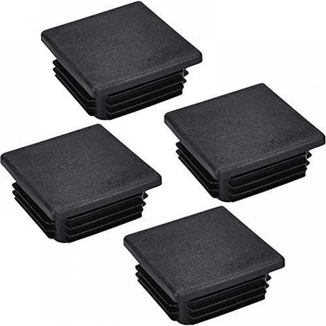 Juego de 20 tapas para patas de silla, protectores para tubos cuadrados, terminales de columna cuadrados de plástico para patas de muebles, sillas, 50 x 50 mm (1/5)