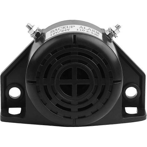 Haut-parleur d'alarme de stationnement étanche pour chariot élévateur Universal Engineering 12V/24V 1103dB (rond)-10.1X4.5X6.6cm-Black