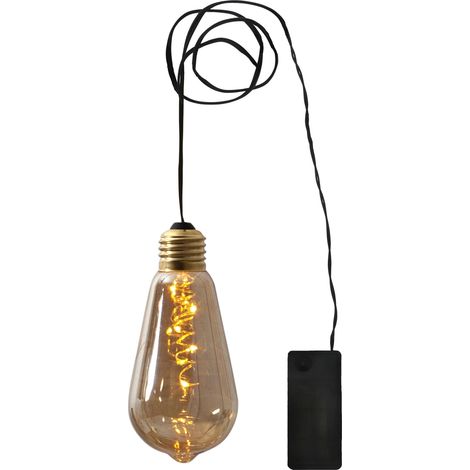 LED-Deko-Licht "Glow", 5 warmw. LED, Amber-Glas (1/5)