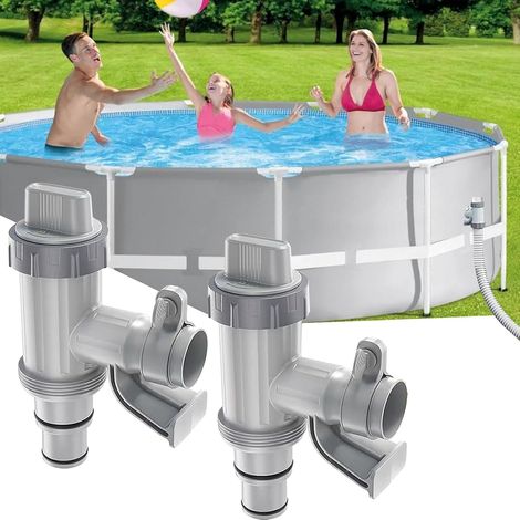 Pool Tap Plus for Above Ground Pool 2 in 1 - Pool Valve  Piston Valve, Pool Accessory for Pool Filter Pump - Shut-off Valve (1/5)