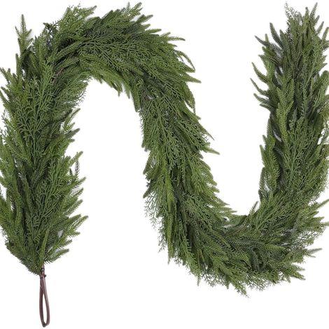 Guirlande En Rotin Artificiel - 220 cm - Pour Décoration De Porte Fenêtre Et Couronne De Noël - 1 Pièce (1/5)