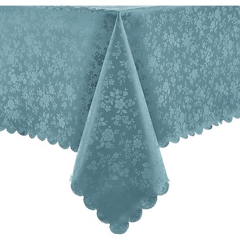 Abwaschbare Tischdecke 140x240 cm Türkisblau, wasserdicht, für Innen & Außen