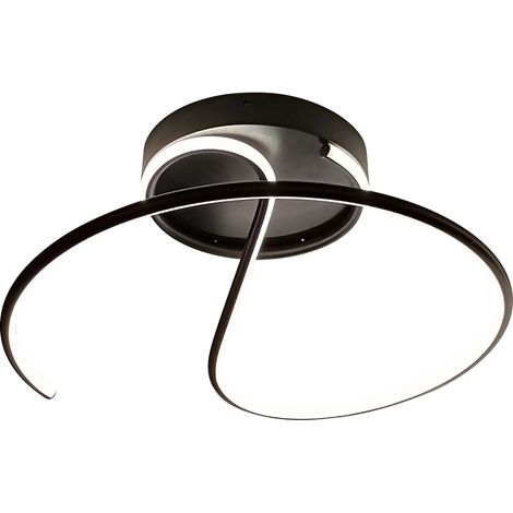 Plafonnier LED spiralé moderne noir DELTA Milagro 30W 4000K (1/5)