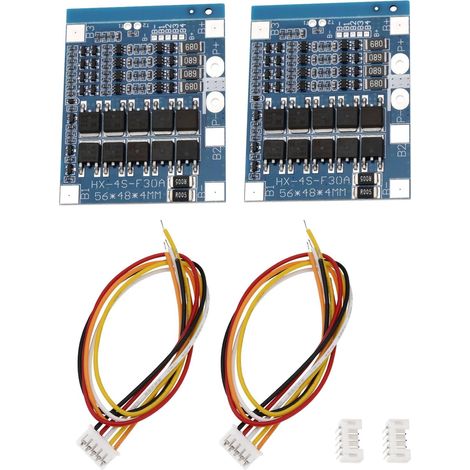 2X LiFePo4 BMS 4S 30A 12.8V Battery Balance Protection Board BMS PCB 18650 Charging Circuit Protection Board for Electric Motorcycles