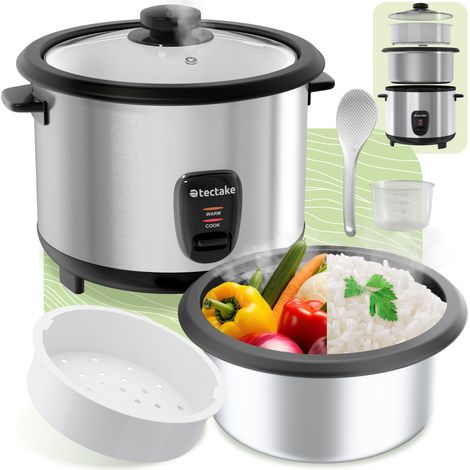 Cuiseur à riz avec insert vapeur 1,8L fonction maintien au chaud (1/5)