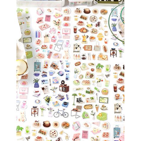 Stickers infeelme - Série Life's Gaps - Décoration de journaling style japonais - 1 feuille - Doux et nourrissant (1/5)