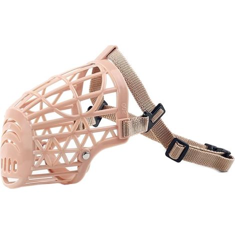 Muselière Panier Respirante Ajustable Protection Canine Sécurité Antimordillage Plastique Durable Confort Quotidien