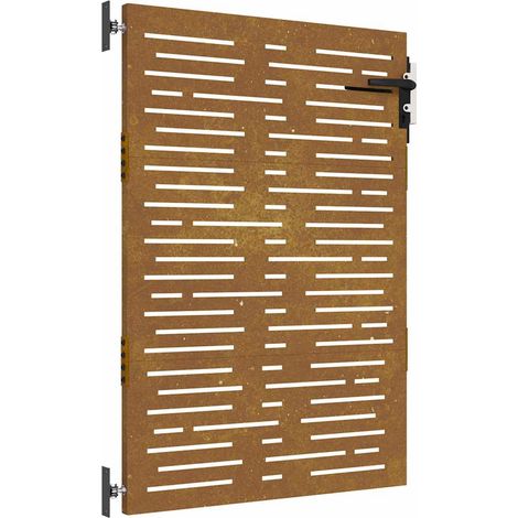 Portail de jardin，Portail de clôture，Portillon de jardin 85x125 cm acier corten conception de carré CFW31730 (1/5)