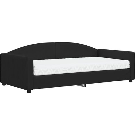 Maison Exclusive - Divano Letto con Materasso Nero 100x200 cm in Tessuto (1/5)