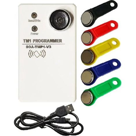 Compatible avec les photocopieurs portables RFID TM1 RW1990, TM1990, TM1990B, Ibutton-1990A 125 kHz, les lecteurs de cartes EM4305 T5577 et EM4100 TM. (1/5)