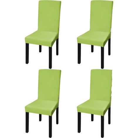 Funda silla recta elastica 4uds verde DEC022376