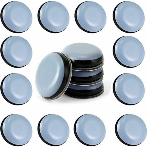 24 pieces Teflon furniture glides 25 mm (round) – furniture glides – self-adhesive Teflon furniture glides for chairs, sofas, desks, tables MUMU (1/4)