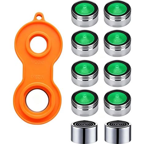 10 x Kitchen and Bathroom Faucet Filter, Anti-Limescale Faucet Filter, Kitchen Tap with Breeze Faucet, Water Saver for Taps, Universal Water Filter (1/5)