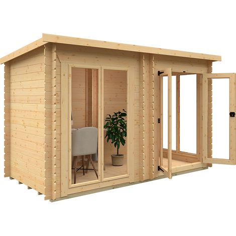 12x6 Astoria 19mm Flex - L350 x W175 x H217 cm - Solid Wood/Softwood/Pine - Natural