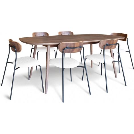 Ensemble table rectangulaire et 6 chaises, CALLAO (1/5)