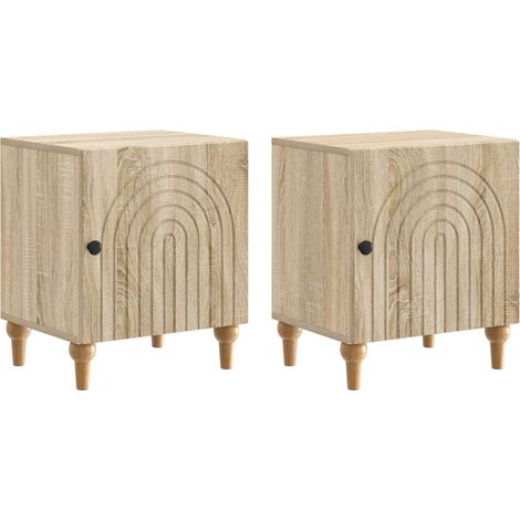 Maison Exclusive - Armadio da Notte 2 pcs Rovere Sonoma 43 x 34,5 x 50 cm (1/5)