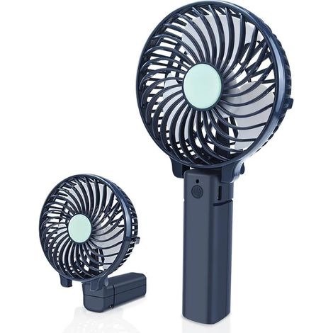 Tragbarer, per USB aufladbarer Ventilator mit 3 Geschwindigkeitsstufen, Mini-Tischventilator zum Zusammenklappen, leise Kühlung für den Innenbereich, Camping, Zuhause, Büro, Schule, Reisen und Camping (1/5)