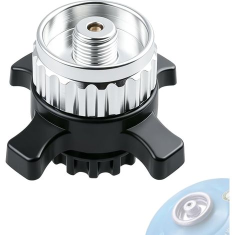 Adaptateur Cartouche Gaz, Adaptateur Camping Gaz Compatible avec Transition de Cartouches à Fermeture Bajonnette Vers Filetage EN417 7/16" pour CV470/300/270 Plus (1/5)