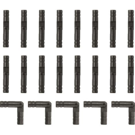 Packung mit 20 unsichtbaren Messingscharnieren, 4 x 25 mm, kleine verdeckte Scharniere für Schmuckkästchen, schwarz