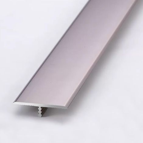 Profilé en T, Noir Blanc Profil Rail De Transition Plate, Transition Facile Fixation, Bande De Moulure De Bord pour Moquette Et Revêtement De Sol, 90cm Long Aluminium Anodisé Barre De Seuil (1/5)