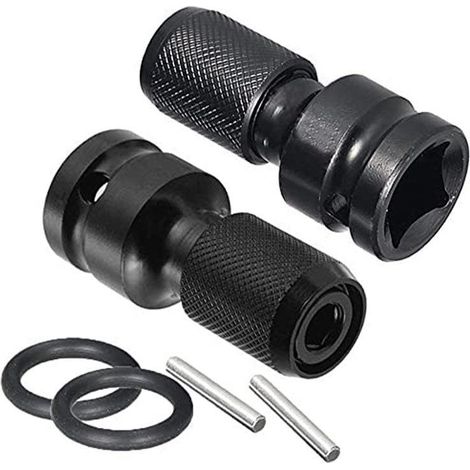 Adaptateurs de douilles : carré 1/2" vers hexagonal 1/4", convertisseur de mandrin à dégagement rapide pour clé à cliquet, clé à chocs et porte-embouts de tournevis (1/5)